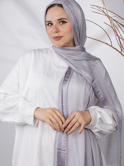 Everyday Linen scarf with Satin strip