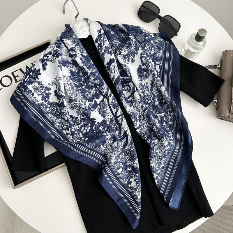 Multicolor Animal Print Square Scarf