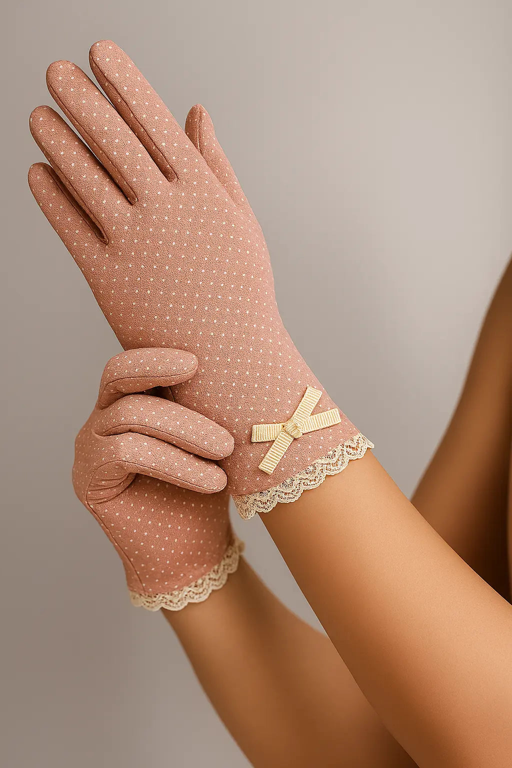 Sun Protection Polka Dotted Driving Gloves | دانتيل | Smack Touch (Gloves)