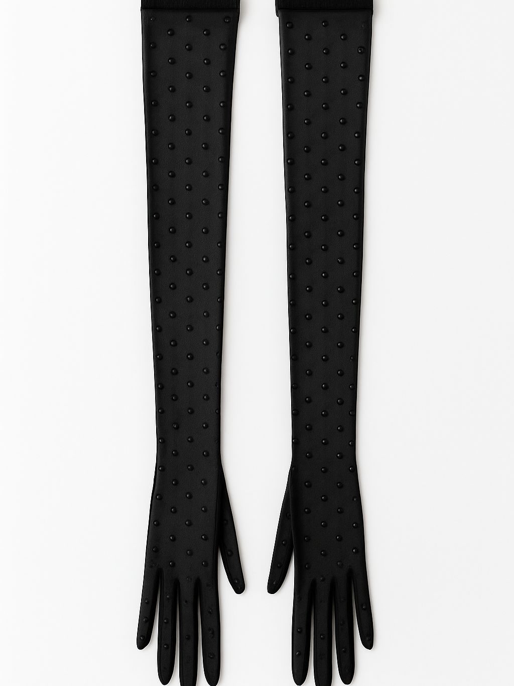 Black Rhinestone Gloves