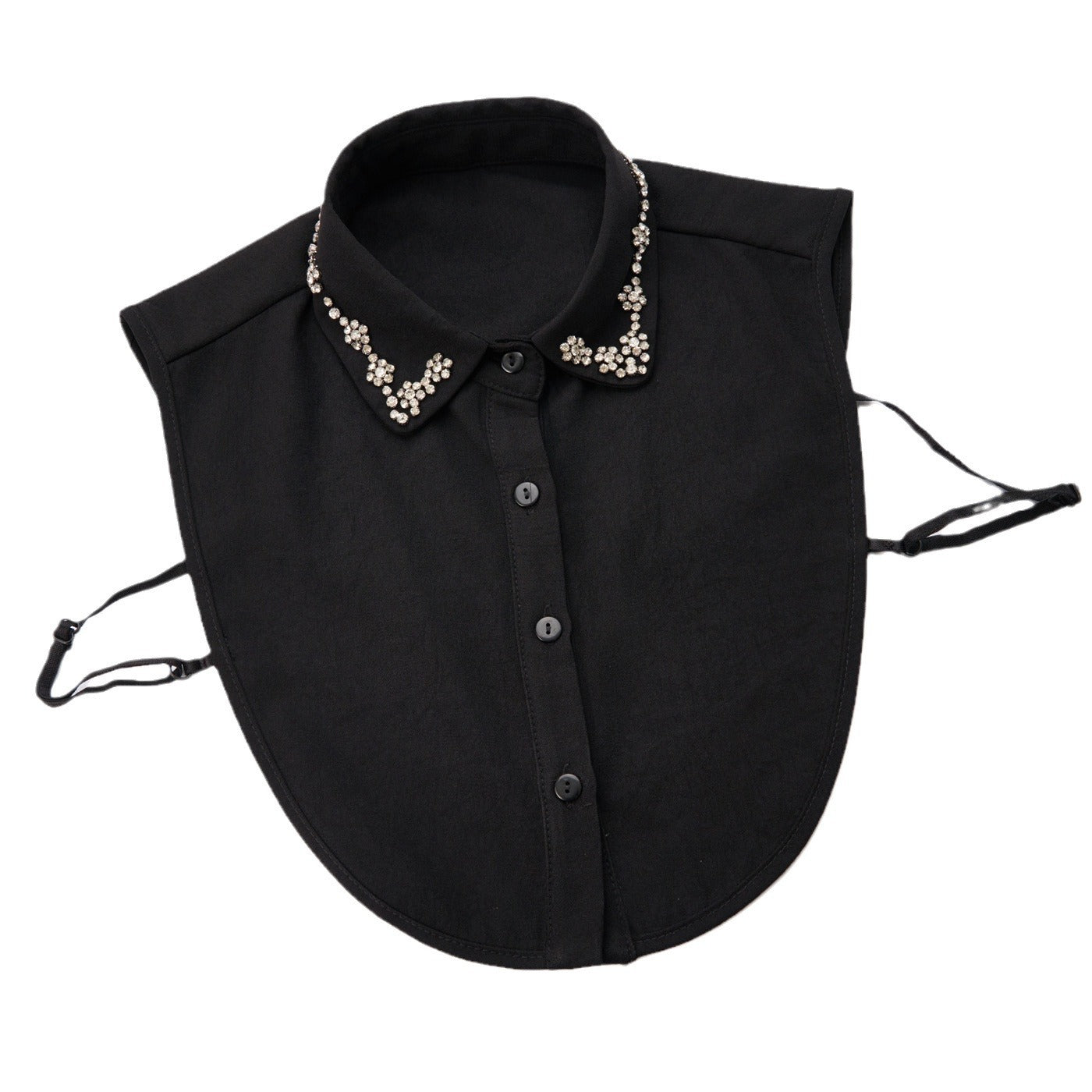 Rhinestone Flower Decor Dickey Collar