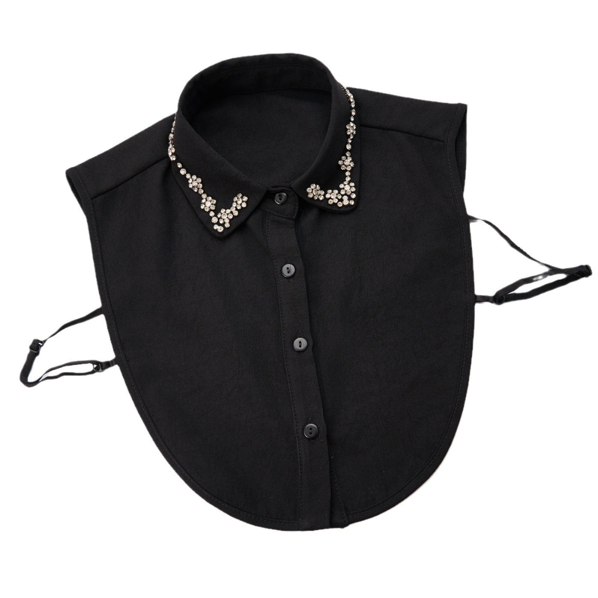 Rhinestone Flower Decor Dickey Collar
