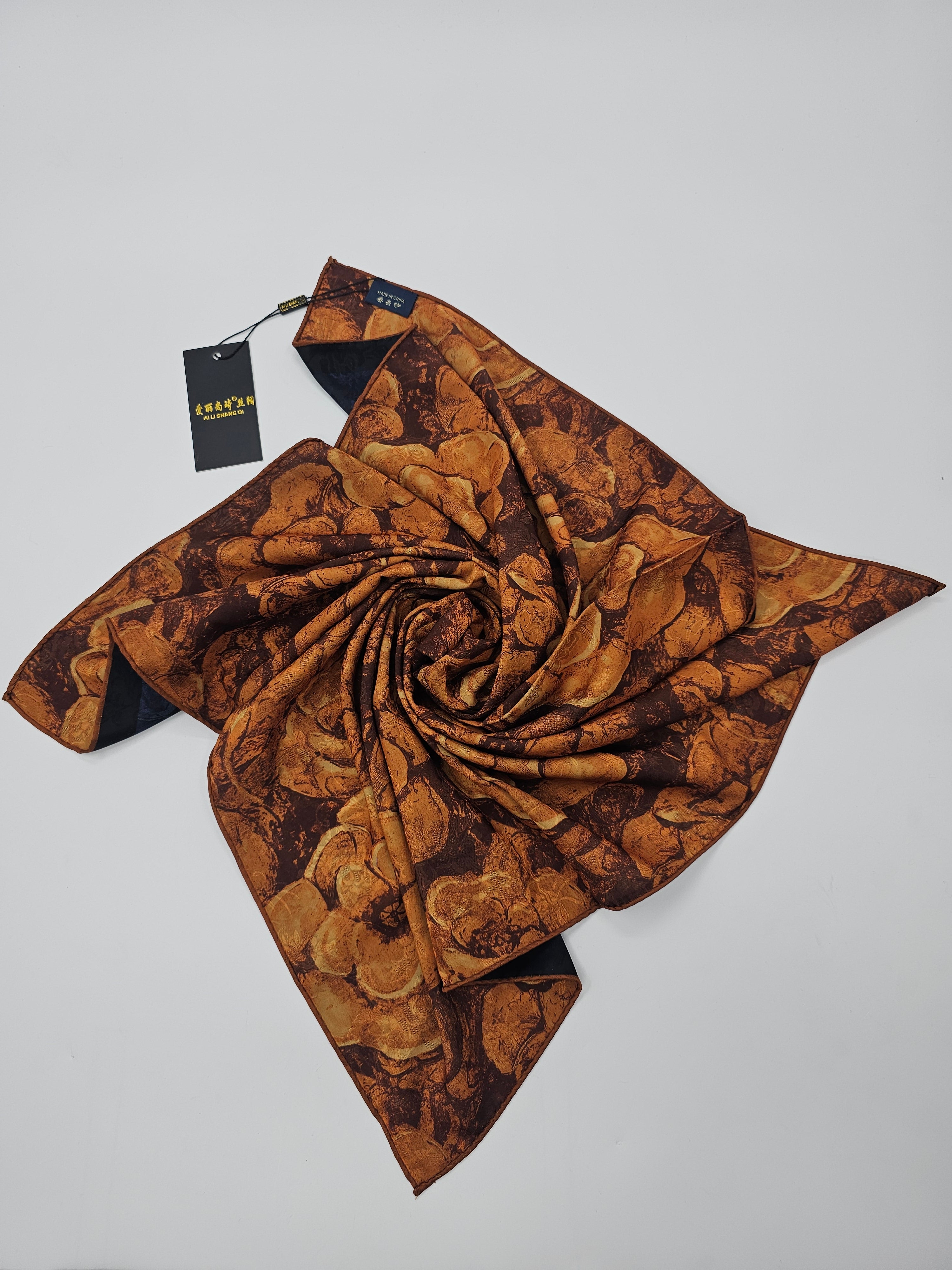 Double Sided Murabba Silk Scarf