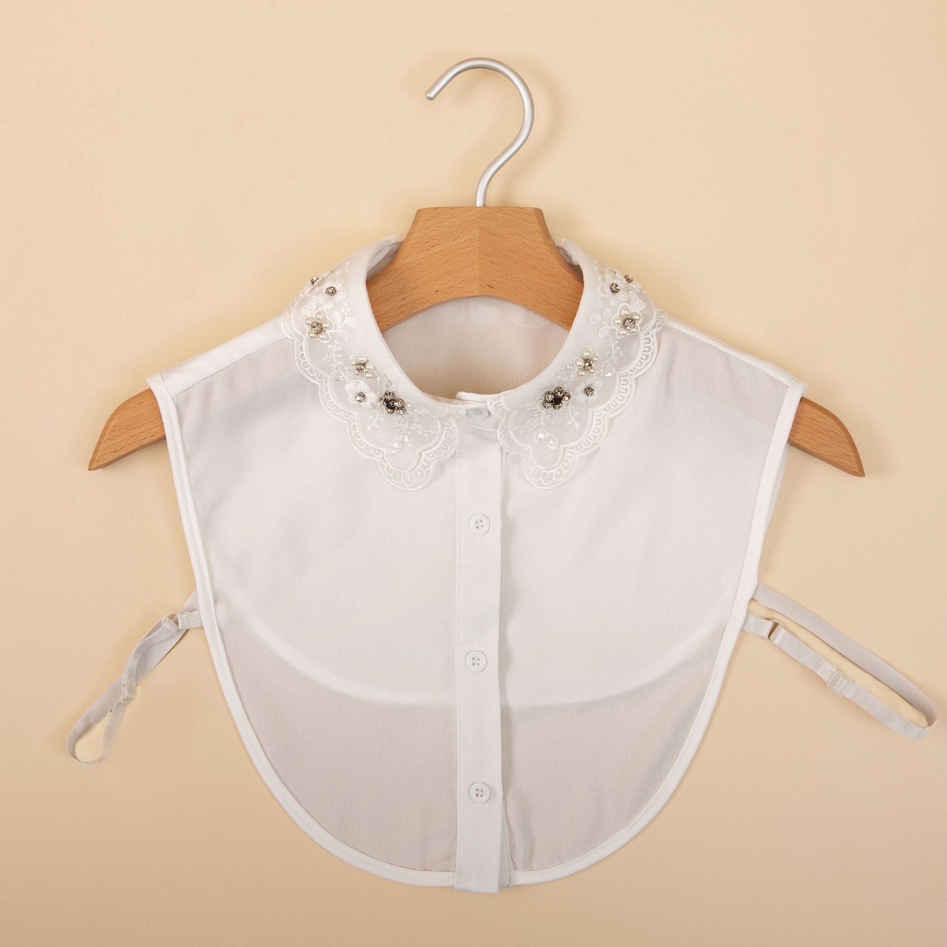 Floral Crystal Dickey Collar
