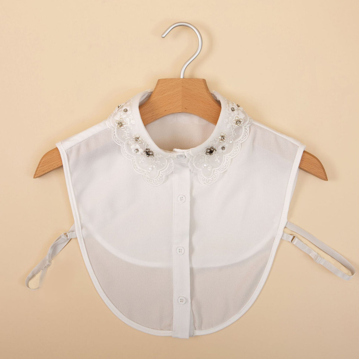 Floral Crystal Dickey Collar