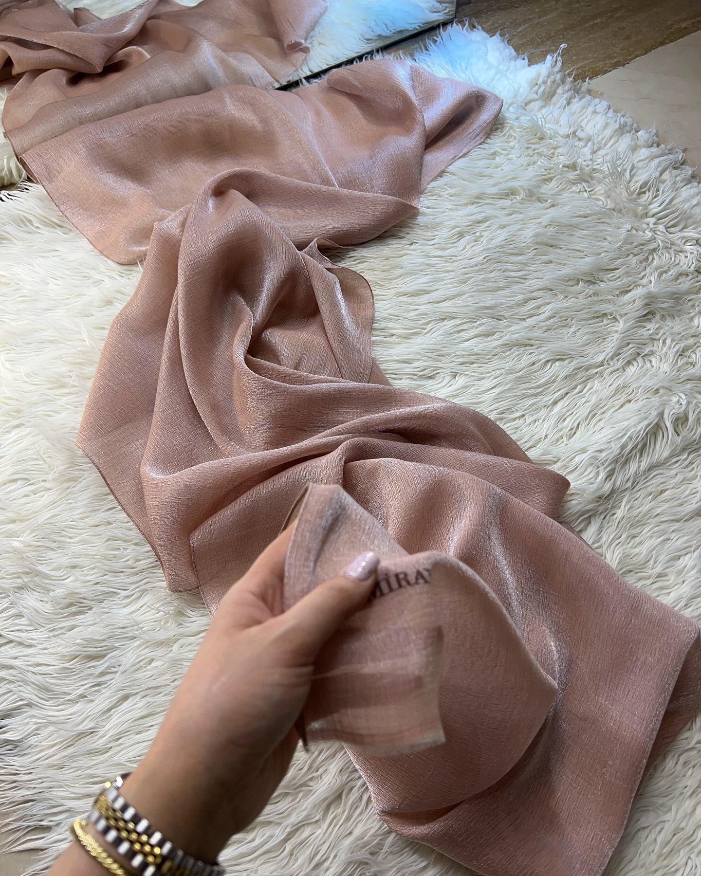 Metalic Mirai Masonic Shawl for Eid