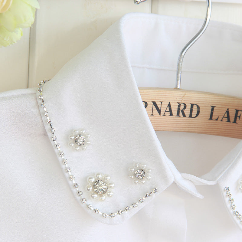 Rhinestone Decor Dickey Collar