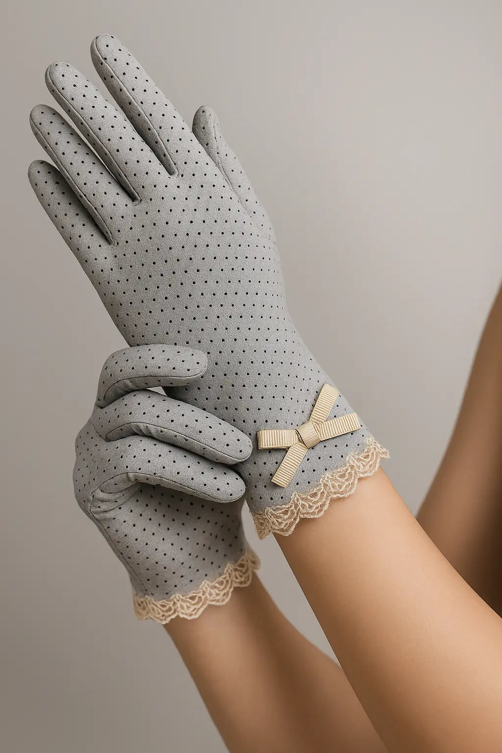 Sun Protection Polka Dotted Driving Gloves | دانتيل | Smack Touch (Gloves)