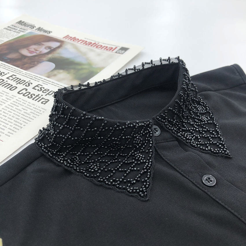 Rhinestone Decor Dickey Collar