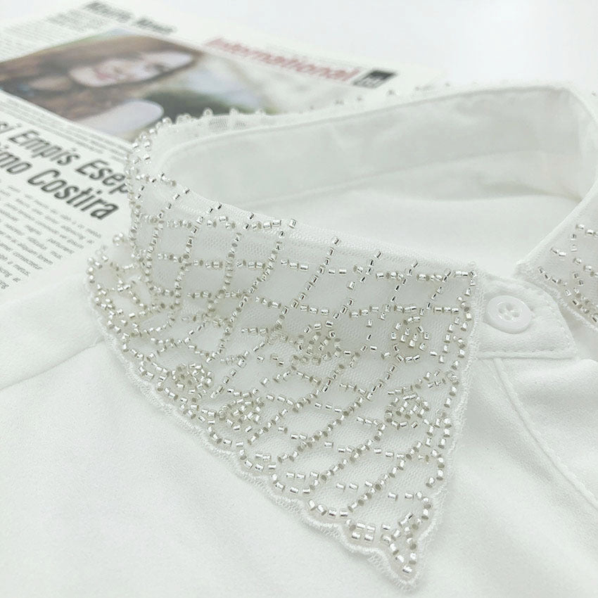Rhinestone Decor Dickey Collar
