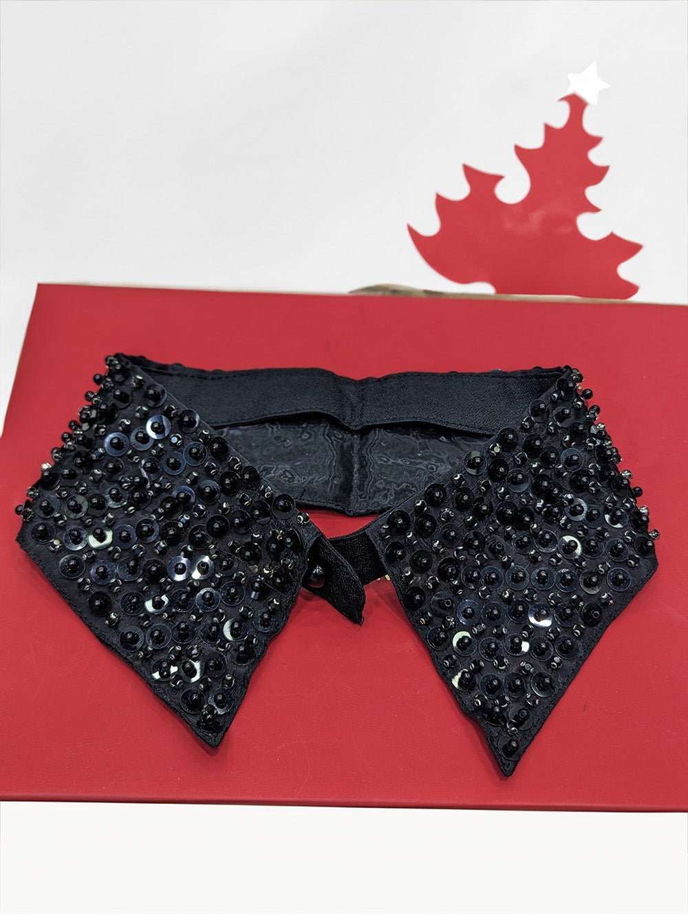 Pearl sequins luxurious false collar