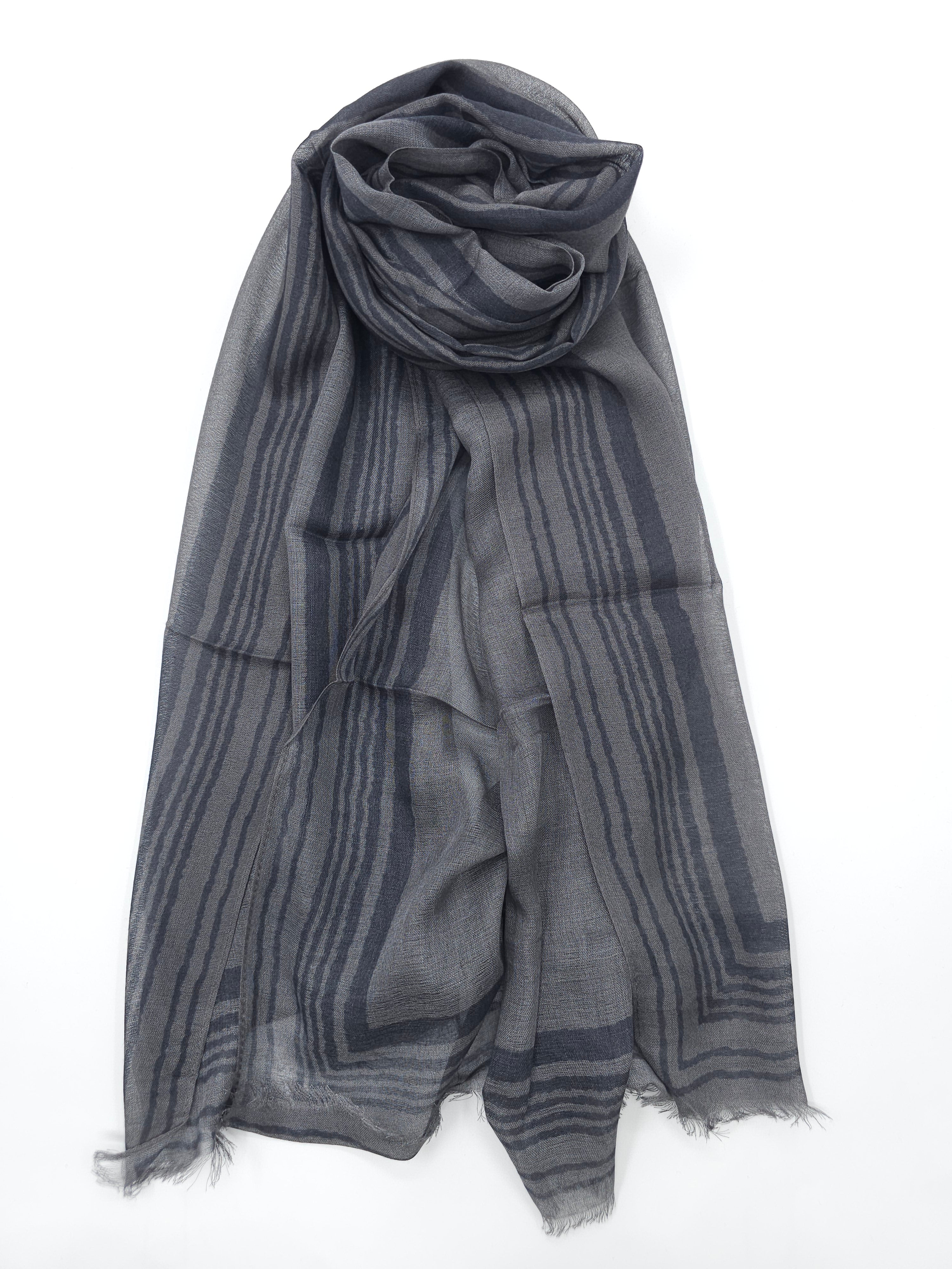 Frame Border Linen Scarf
