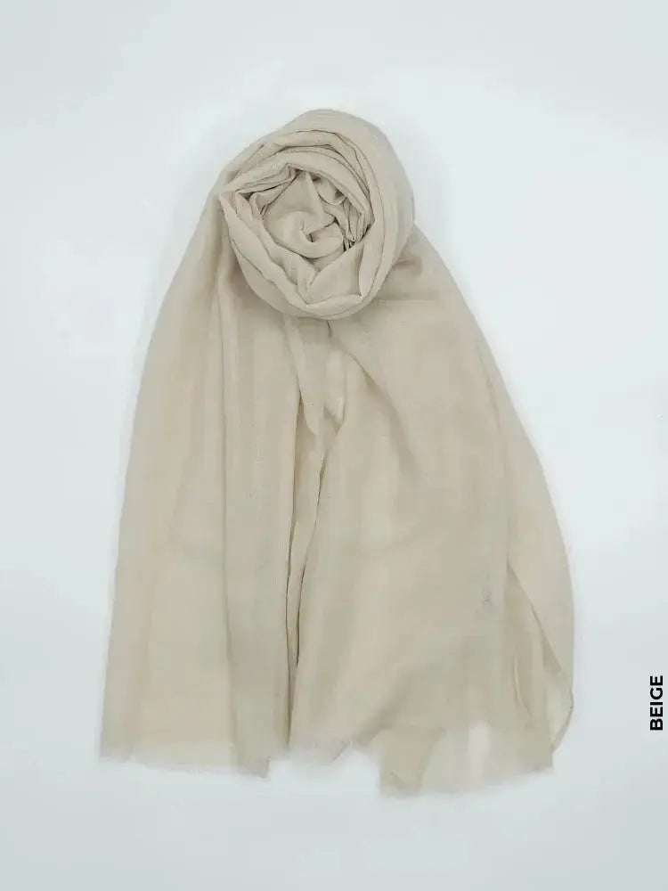 Comfort Linen Scarf for Summer Beige Linen Scarf