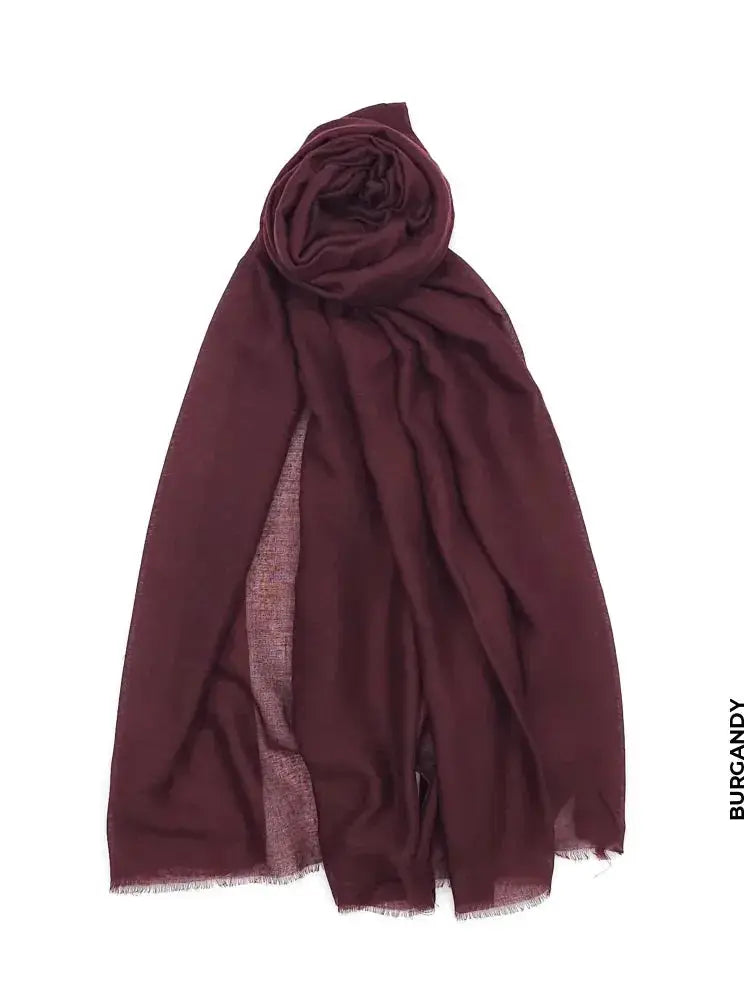 Comfort Linen Scarf for Summer Burgandy Linen Scarf
