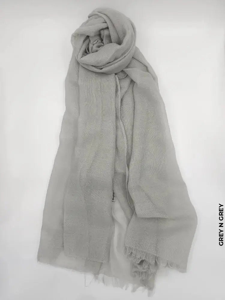 Comfort Linen Scarf for Summer Grey n Grey Linen Scarf