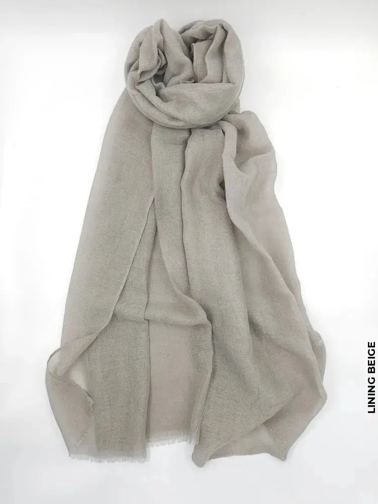 Comfort Linen Scarf for Summer Lining Beige Linen Scarf