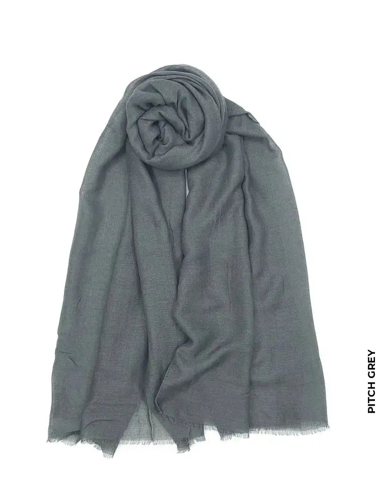 Comfort Linen Scarf for Summer Pitch Grey Linen Scarf