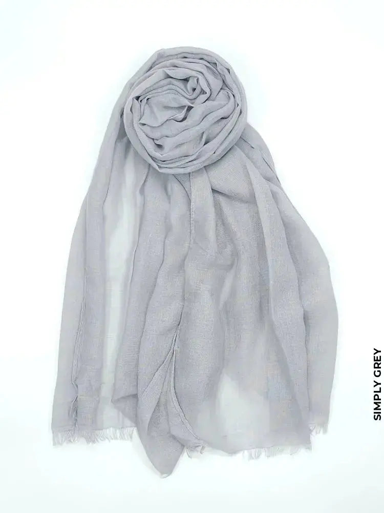 Comfort Linen Scarf for Summer Simply Grey Linen Scarf