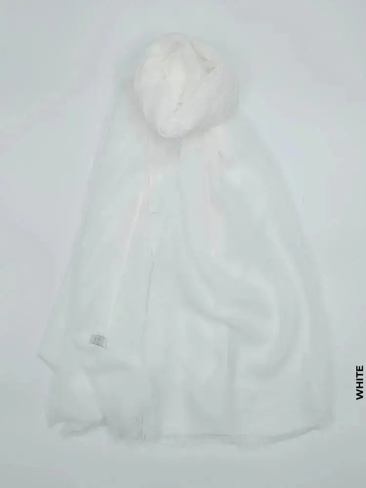 Comfort Linen Scarf for Summer White Linen Scarf