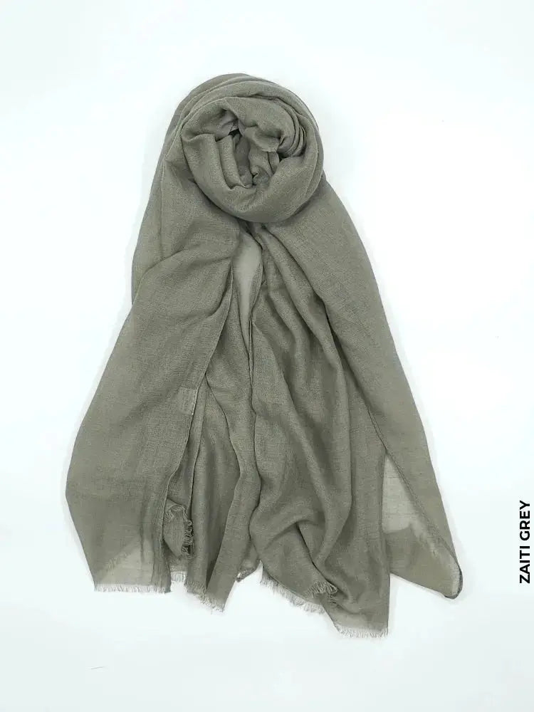 Comfort Linen Scarf for Summer Zaiti grey Linen Scarf
