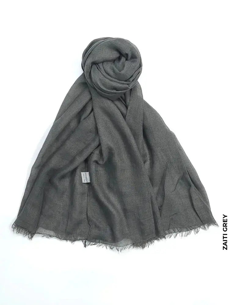 Comfort Linen Scarf for Summer Zaiti Grey Linen Scarf
