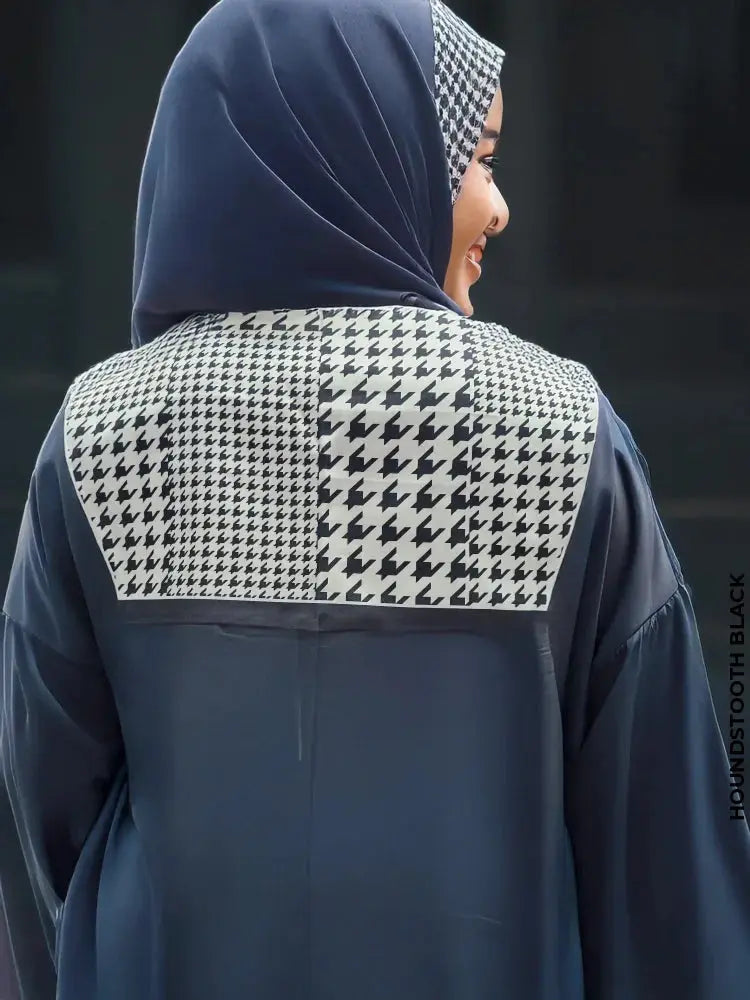 Fashionable Dickey Collar Houndstooth Black Collar