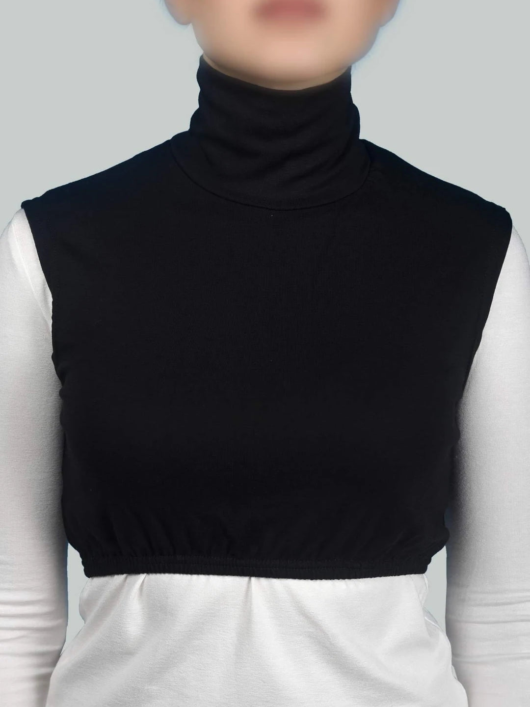 No sleeve turtle neck full neck half body