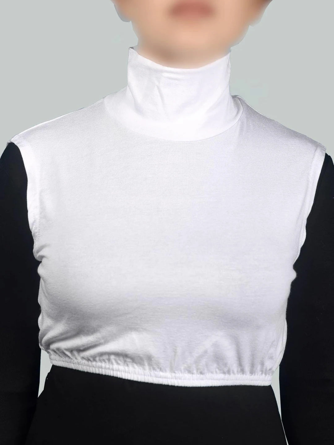 No sleeve turtle neck full neck half body