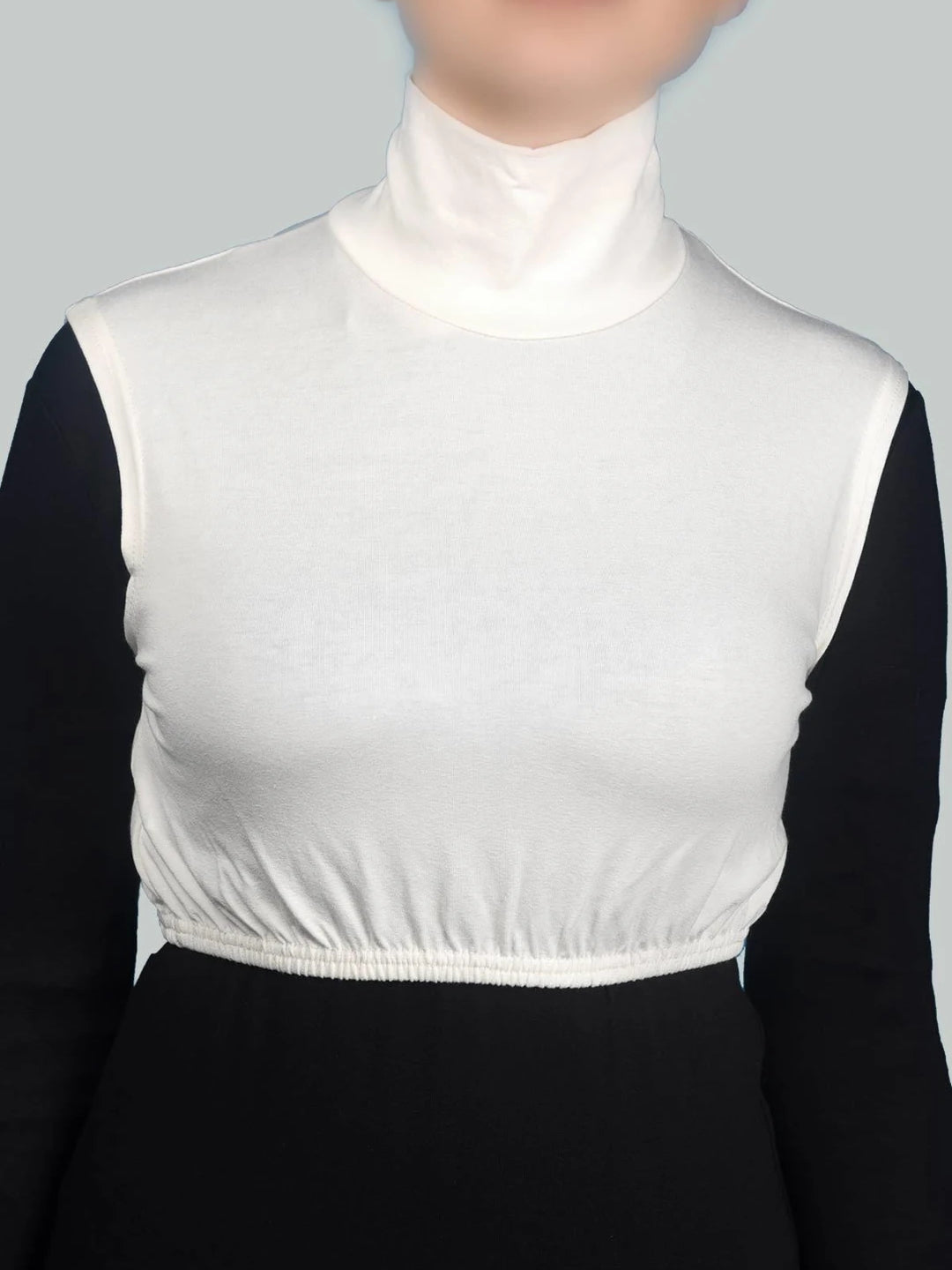 No sleeve turtle neck full neck half body