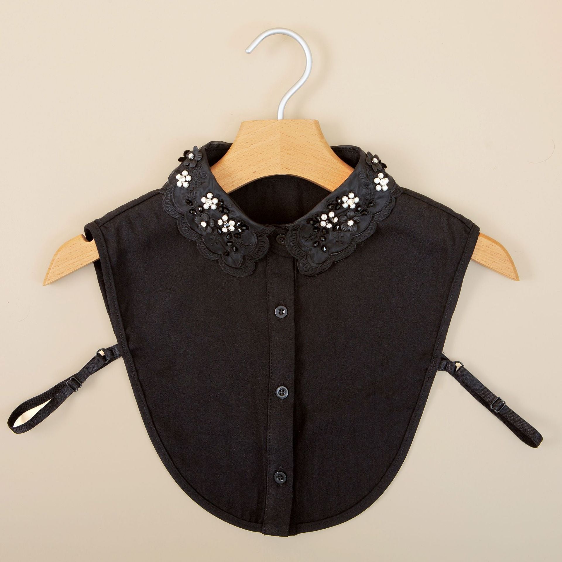 Floral Crystal Dickey Collar