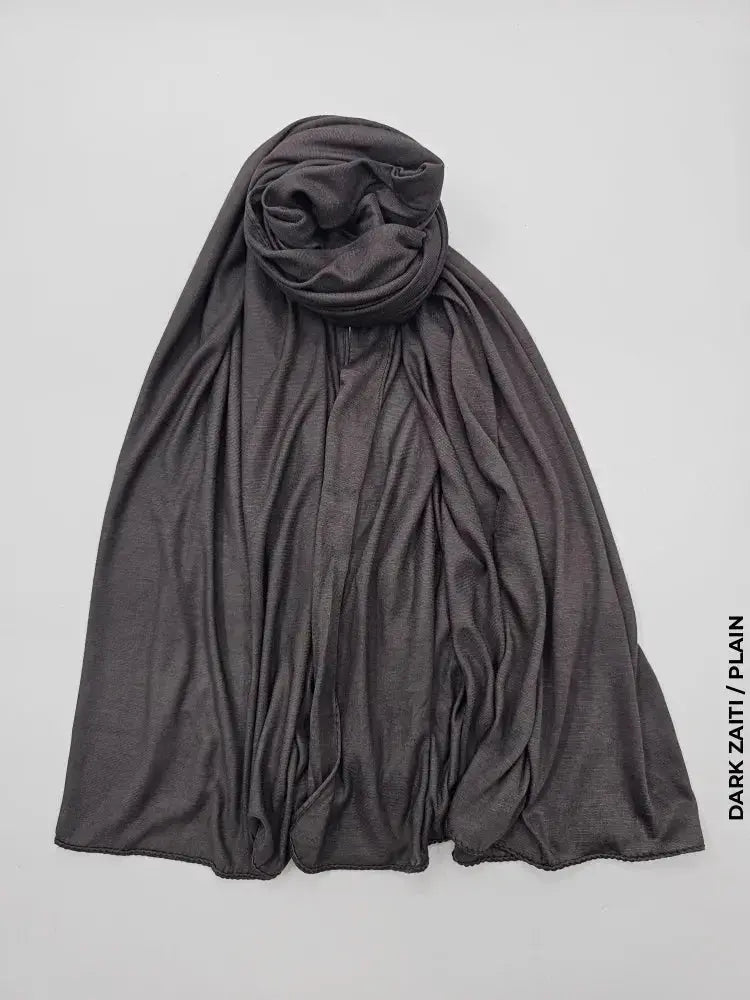 Kleenex Cotton Hijab Dark Zaiti / Plain Scarf (Hijab)