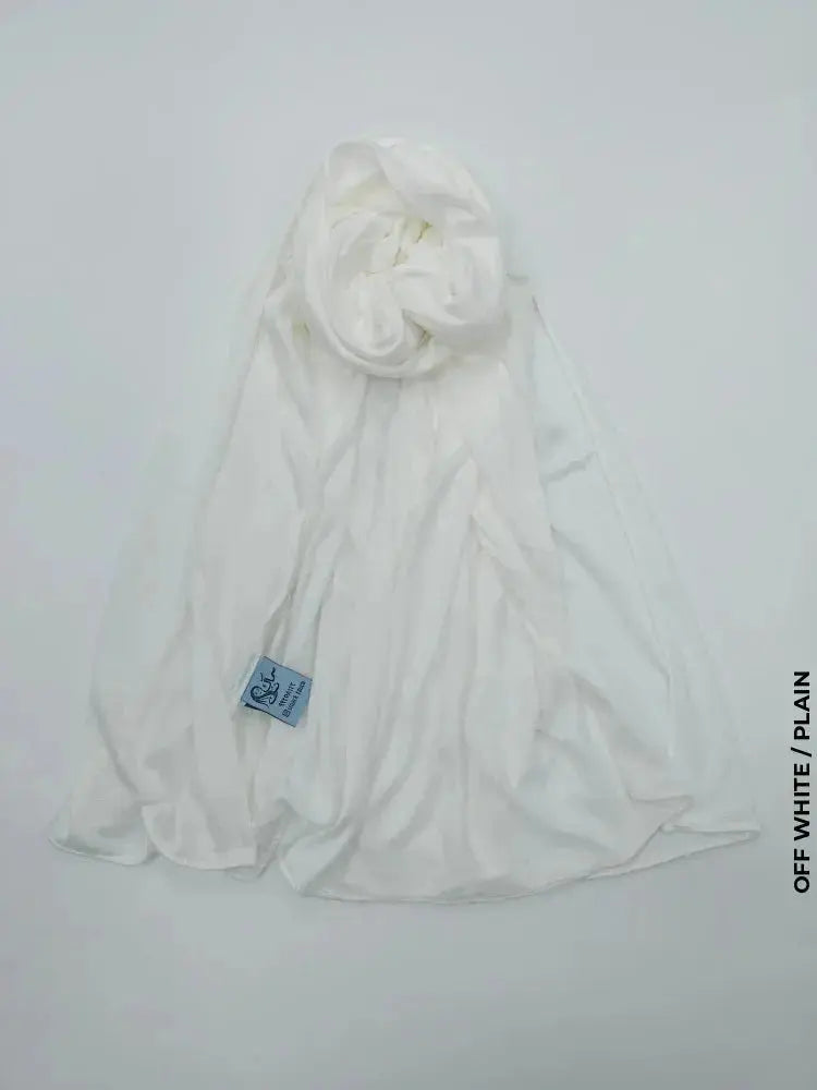 Kleenex Cotton Hijab Off White / Plain Scarf (Hijab)