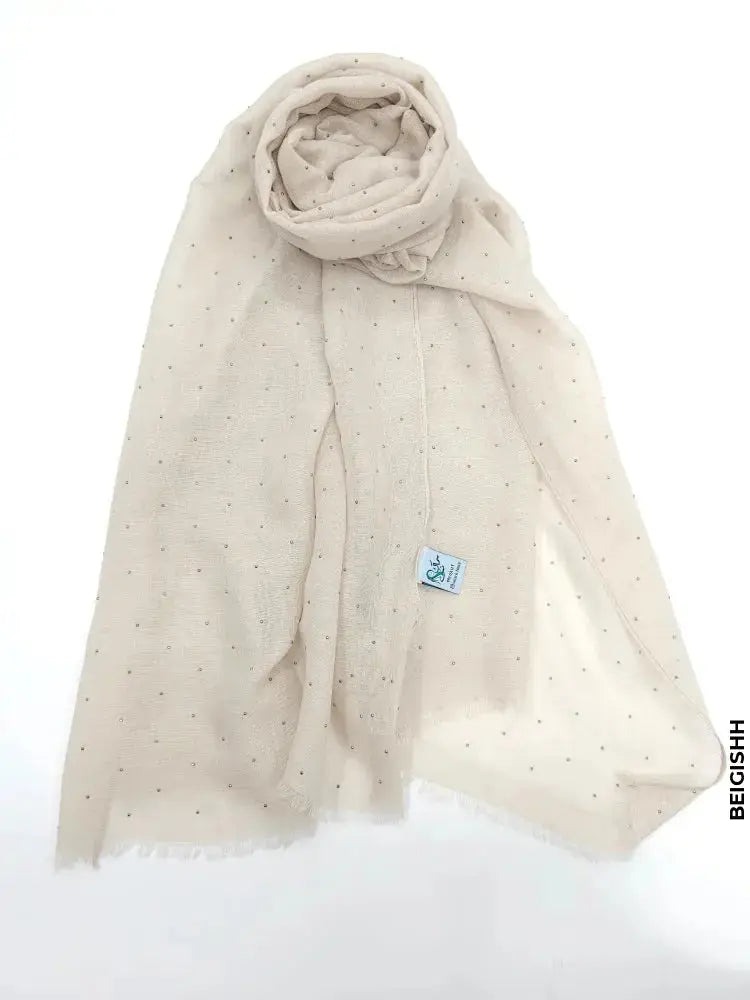 Lightweight Crystal Shawl Hijab Beigishh Scarf (Hijab)