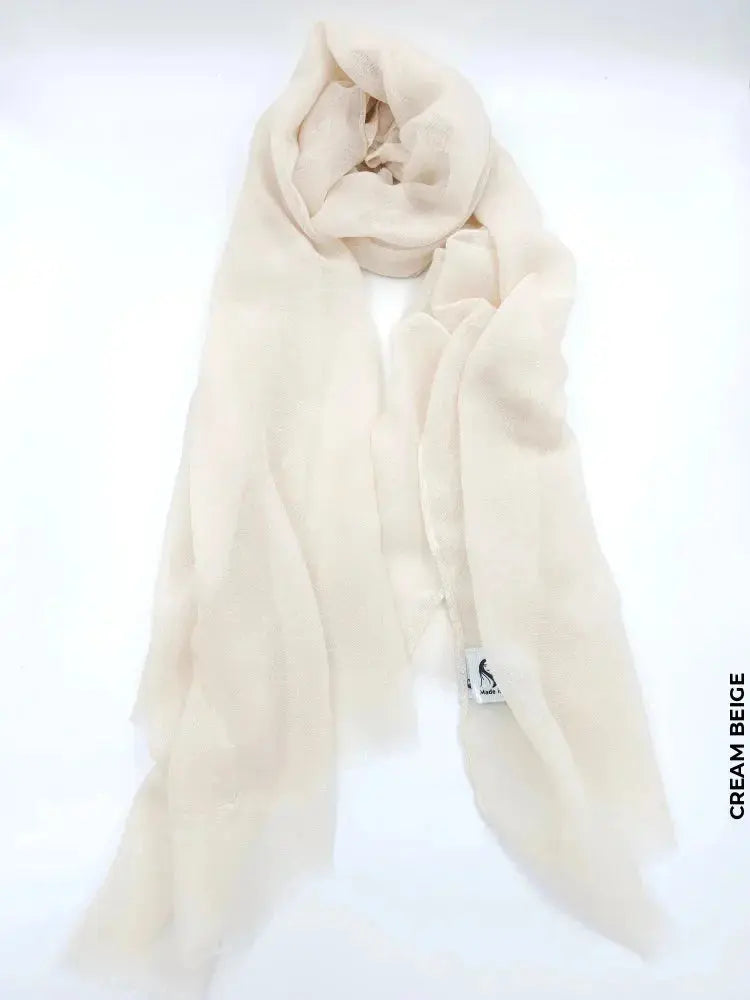 Lightweight Small Size Shawl Hijab Cream Beige Scarf (Hijab)