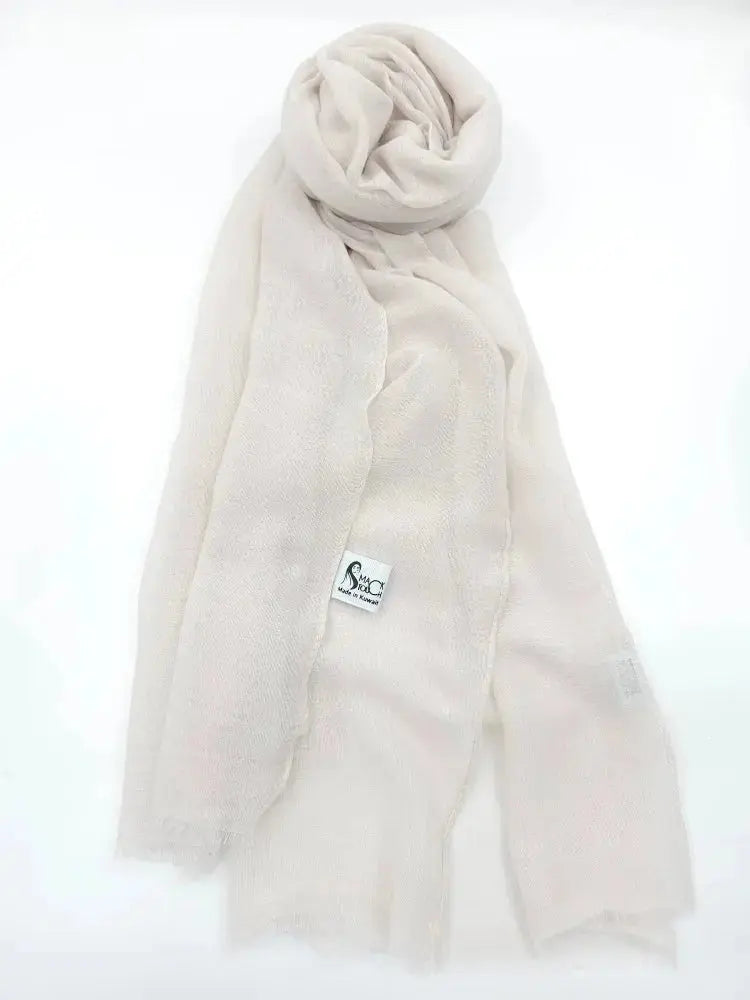 Lightweight Small Size Shawl Hijab Mist Beige Scarf (Hijab)