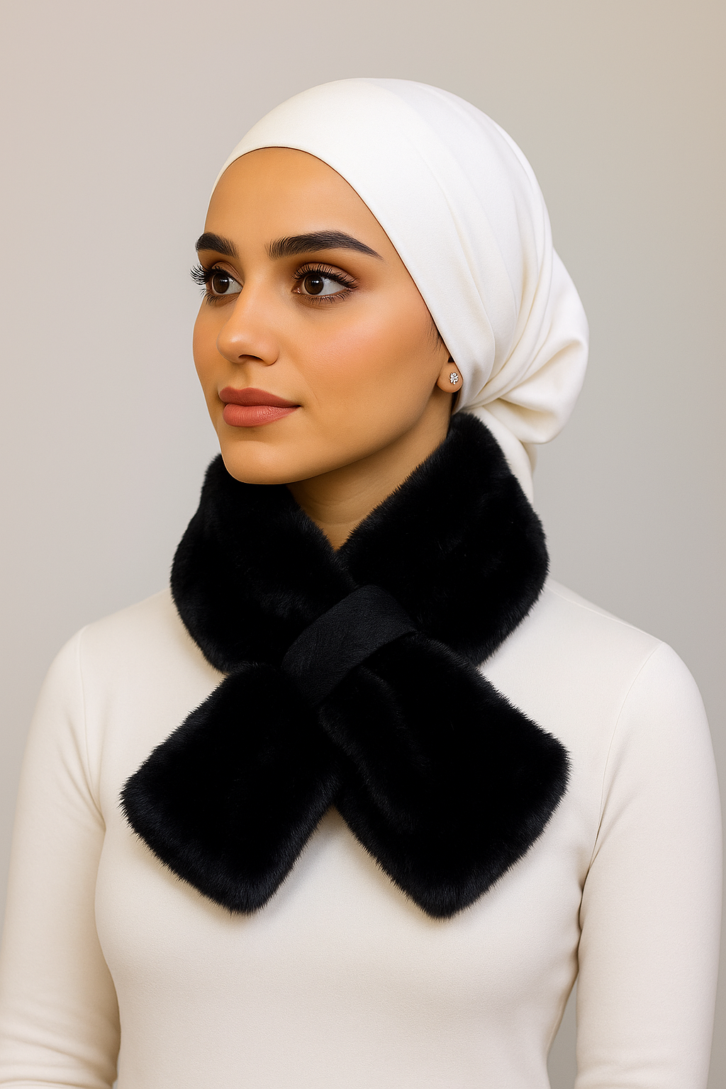 Warm Winter fur Neck Scarf