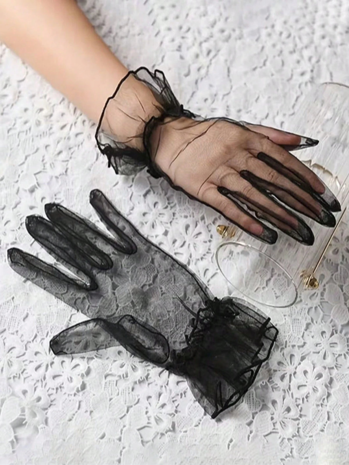 Women transparent Gloves for wedding