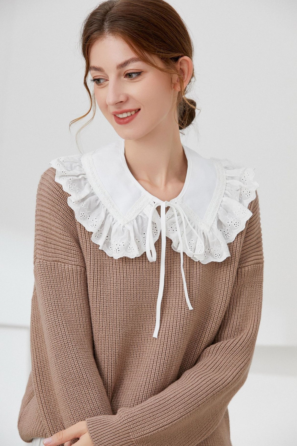 Lace Decor Collar Eyelet embroidery