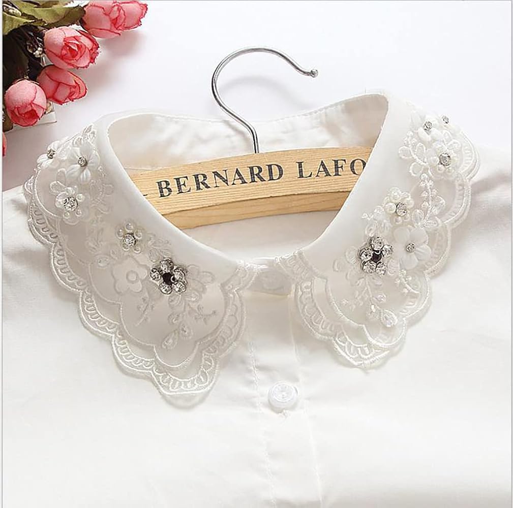 Floral Crystal Dickey Collar