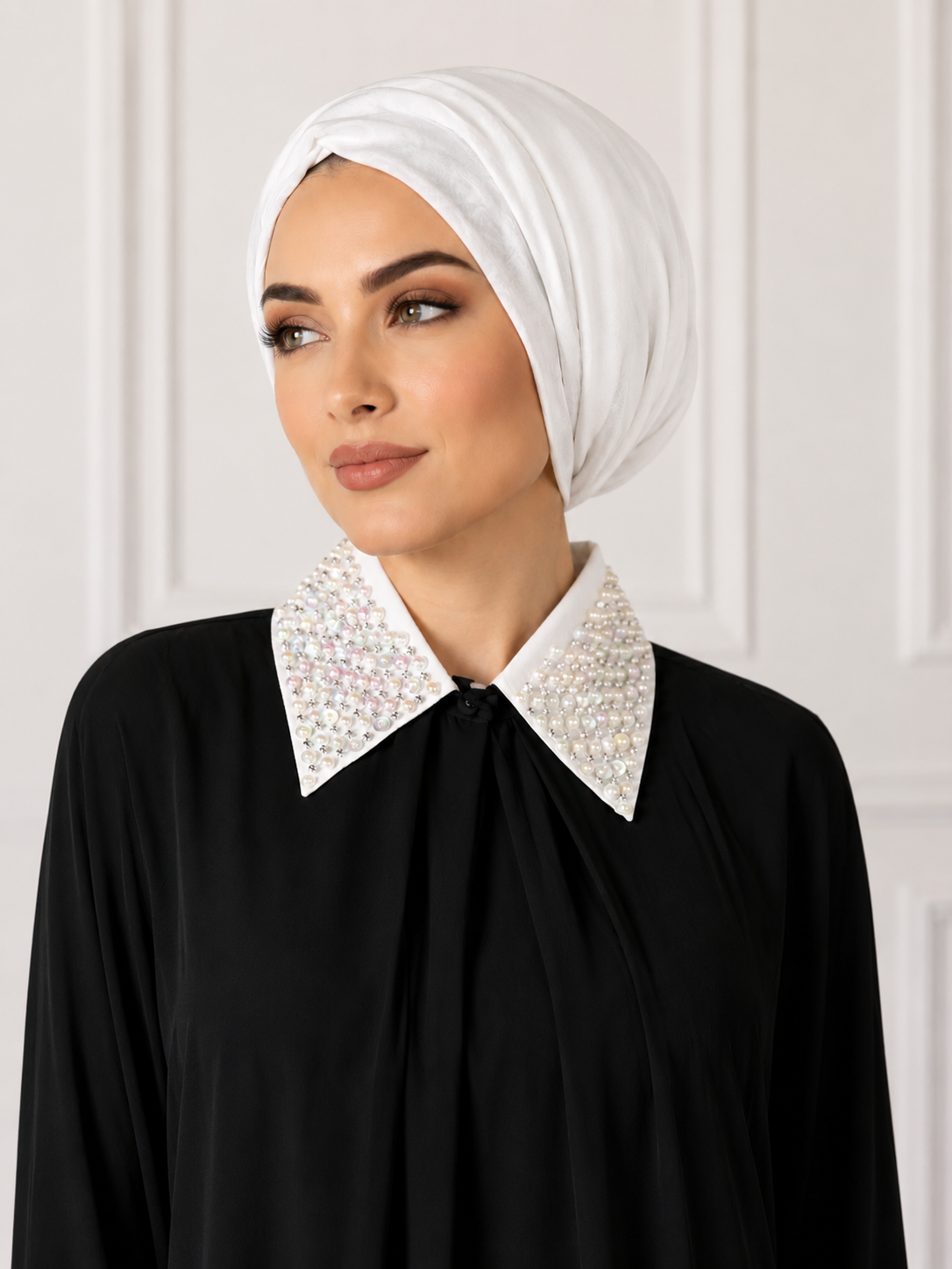 Pearl sequins luxurious false collar