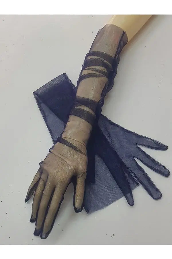 Transparent Tulle Sleeves Smack Touch (Gloves)