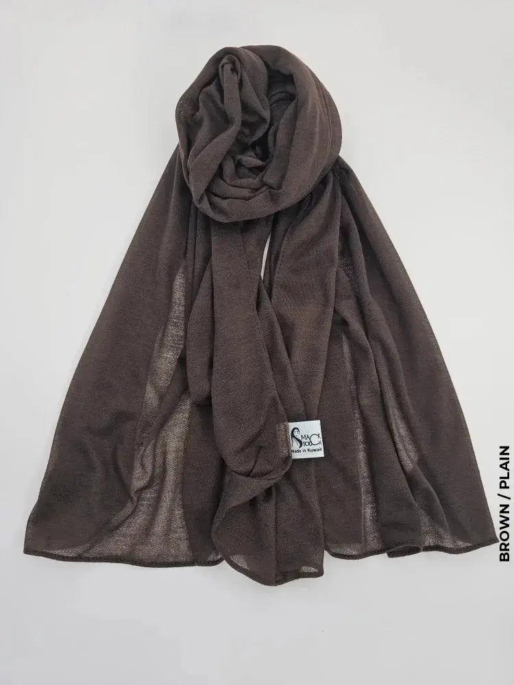 Shaash Turkey High Quality Scarf Brown / Plain Scarf (Hijab)