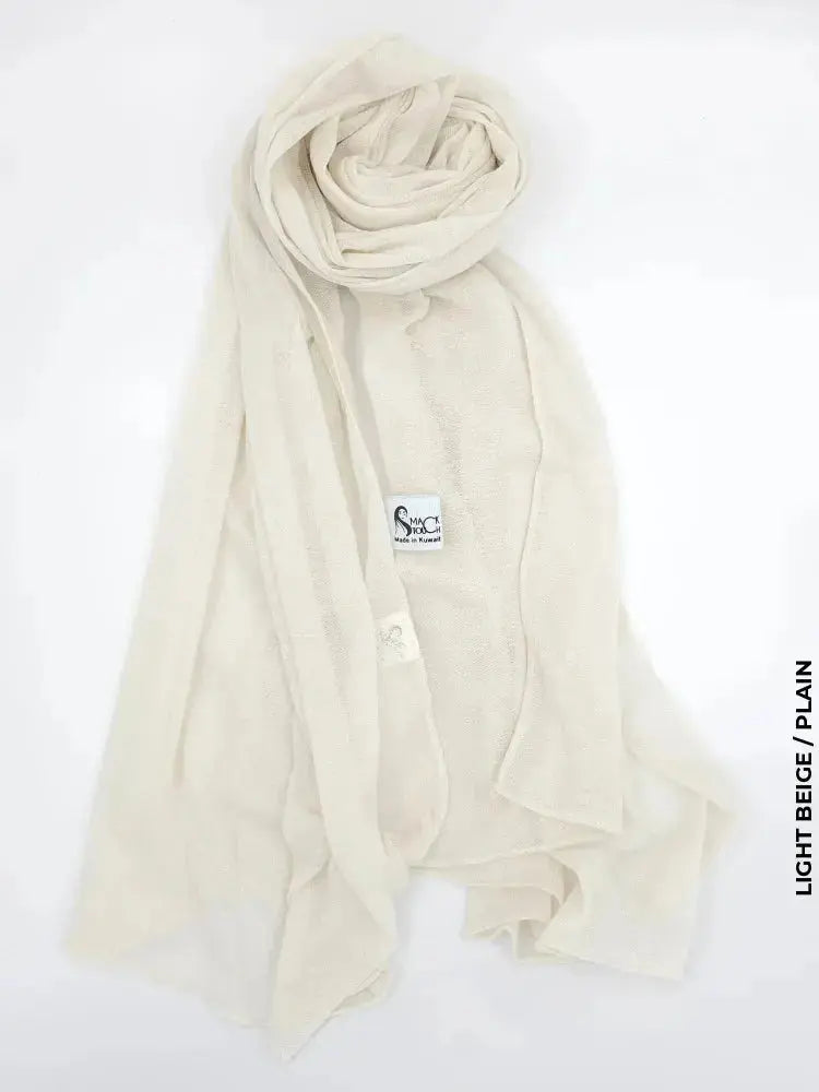 Shaash Turkey High Quality Scarf Light Beige / Plain (Hijab)