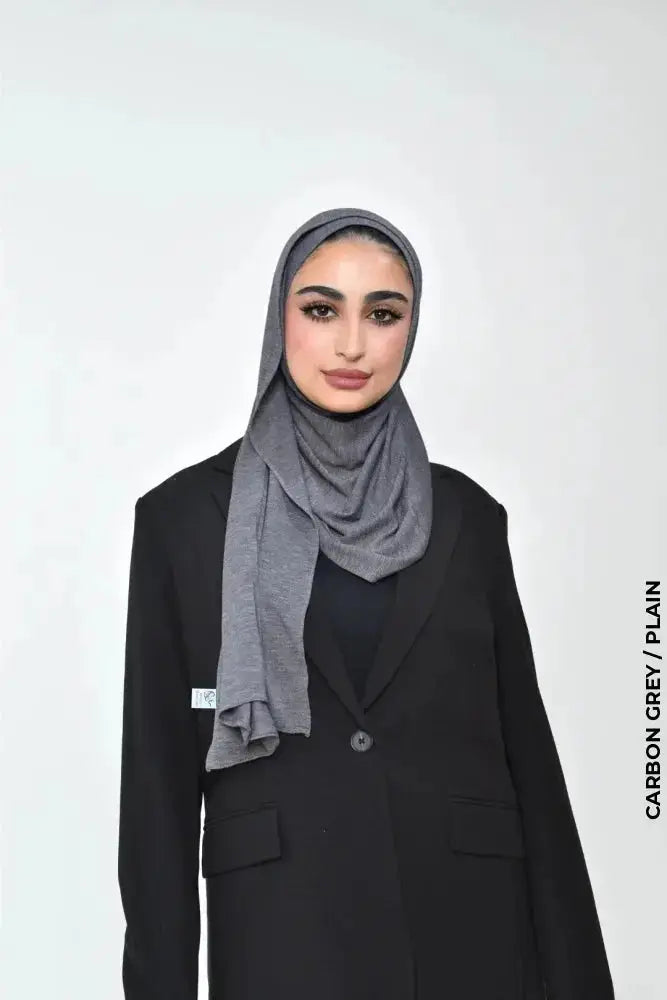 Turkey Malmal Hijab Carbon Grey / Plain Scarf (Hijab)