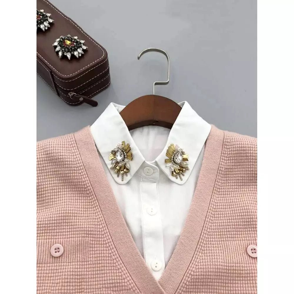 Rhinestone decor collar