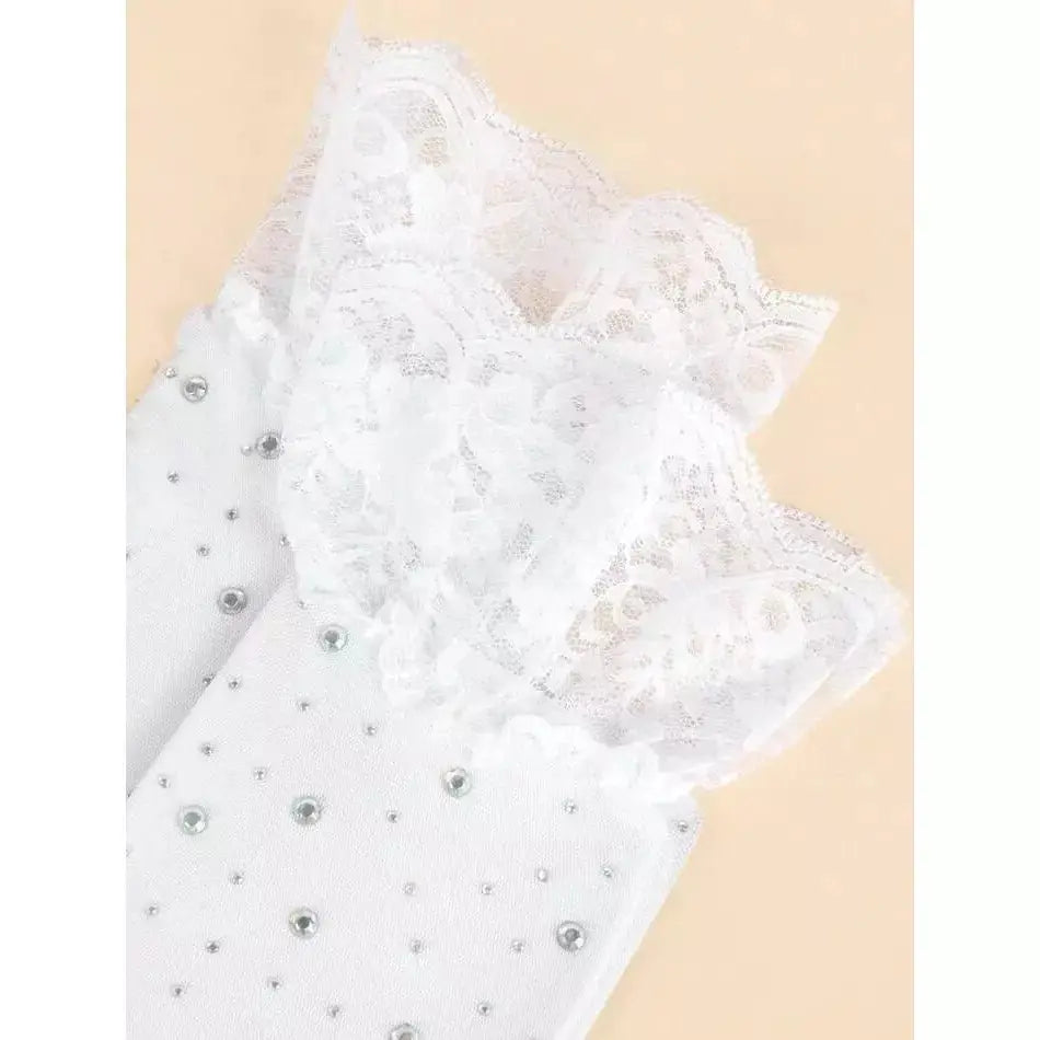 Bridal Gloves for Women | Rhinestone Decor