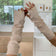 Long Fingerless cashmere gloves for women
