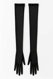 Black Rhinestone Gloves Smack Touch