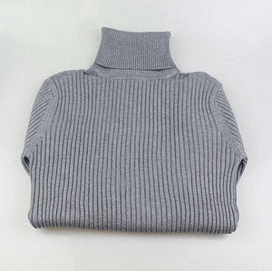 Turtle neck warm women sweater winter with Thumb open