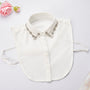 Rhinestone Flower Decor Dickey Collar